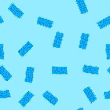 Seamless pattern square ice cube tray cartoon vector Stock Illustration