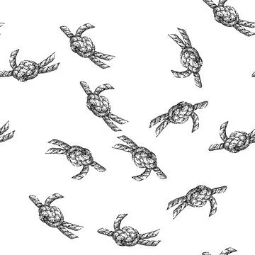 Seamless pattern square rope knot sketch hand drawn 스톡 일러스트