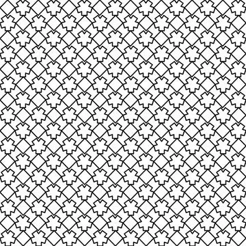 Seamless pattern square star shape outline style, vector illustration Stock Illustration