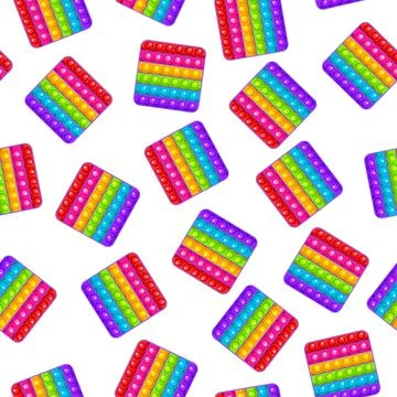 Seamless pattern, square toy. Simple Dimple. Pop it. Stock Illustration