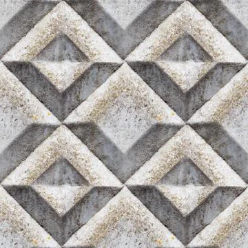 Seamless pattern with squared ornament from stone Stock Photos