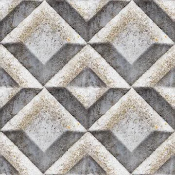 Seamless pattern with squared ornament from stone Stock Photos