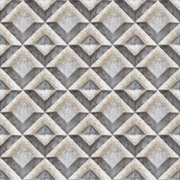Seamless pattern with squared ornament from stone Stock Photos