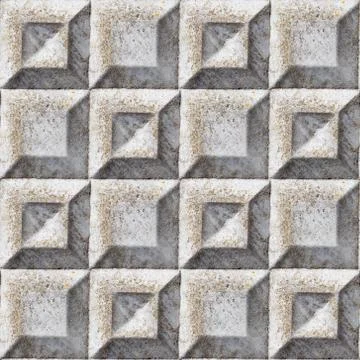 Seamless pattern with squared ornament from stone Stock Photos