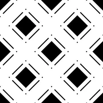 Seamless pattern with squares and lines Stock Illustration