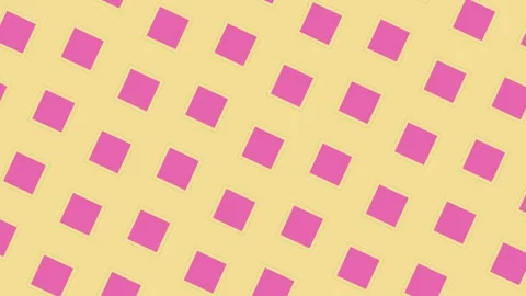 Seamless pattern of squares and outlines on a yellow background Stock Footage 327989195