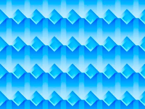 Seamless pattern with squares and transparent shadows in blue colors Illustrazione stock