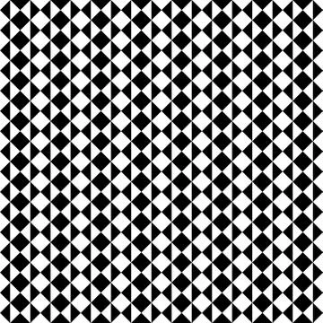 Seamless pattern of squares on black and white strips. Stock Illustration