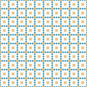 Seamless pattern with squares, diamonds, and twinkling stars for texture, tex 스톡 일러스트