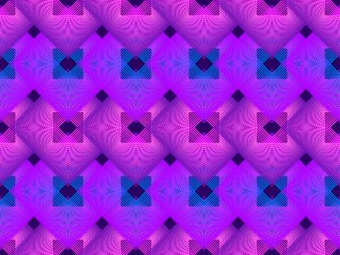 Seamless pattern with squares interwoven in the style of 80's. Retro gradient イラスト素材