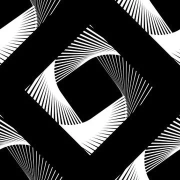 Seamless pattern of squares with random lines - Repeatable monochrome vector  Stock Illustration