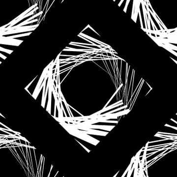 Seamless pattern of squares with random lines - Repeatable monochrome vector  Stockillustratie