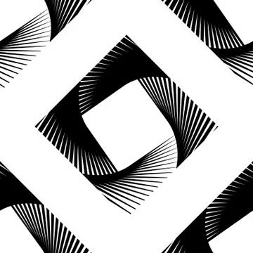 Seamless pattern of squares with random lines - Repeatable monochrome vector  Stock Illustration