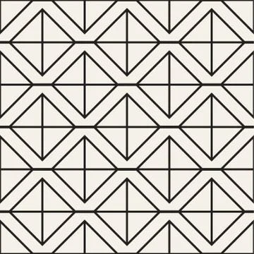 Seamless Pattern With Squares. Vector Stylish Geometric Linear Structure イラスト素材