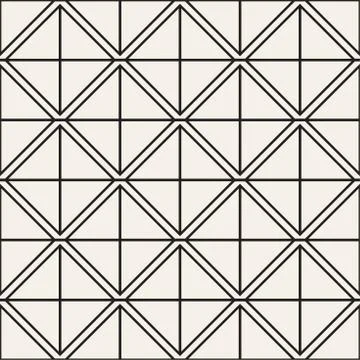 Seamless Pattern With Squares. Vector Stylish Geometric Linear Structure 스톡 일러스트