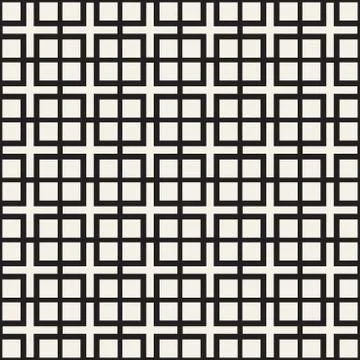 Seamless Pattern With Squares. Vector Stylish Geometric Linear Structure 스톡 일러스트