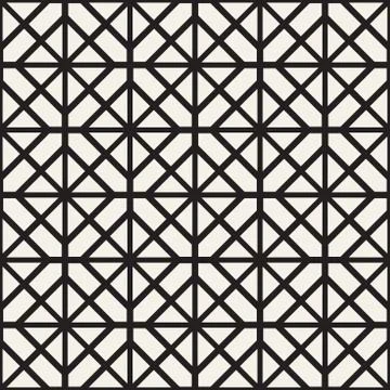 Seamless Pattern With Squares. Vector Stylish Geometric Linear Structure 스톡 일러스트