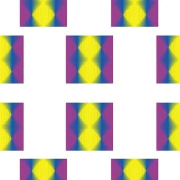 Seamless pattern with squares in yellow and purple colors Stock Illustration
