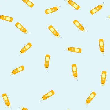 Seamless pattern squeeze nasal spray bottle cartoon vector Stock Illustration