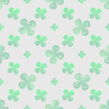 Seamless pattern. St. Patrick s day vector background with clover. Stock Illustration
