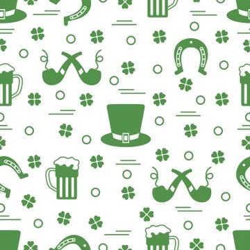Seamless pattern. St. Patrick's Day. Irish vector Illustrazione stock