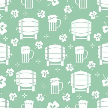 Seamless pattern. St. Patrick's Day. Pab. Ireland イラスト素材