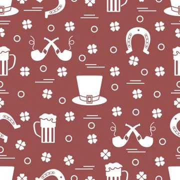 Seamless pattern. St. Patrick's Day. Irish vector Illustrazione stock