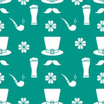 Seamless pattern. St. Patrick's Day. Irish vector Stock Illustration