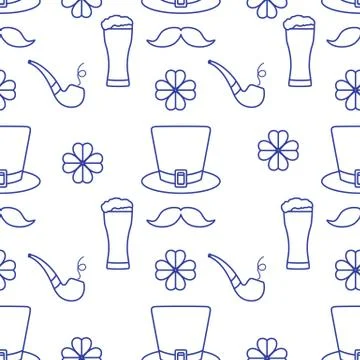 Seamless pattern. St. Patrick's Day. Irish vector Stock Illustration