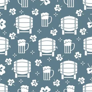 Seamless pattern. St. Patrick's Day. Pab. Ireland イラスト素材