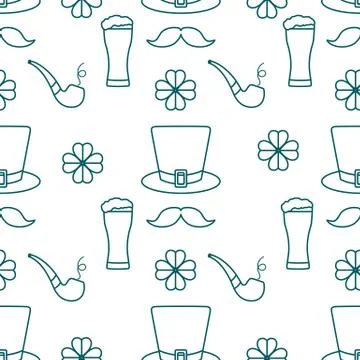 Seamless pattern. St. Patrick's Day. Irish vector Stock Illustration