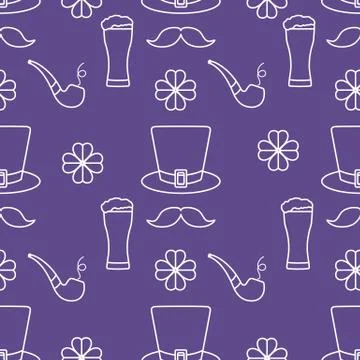 Seamless pattern. St. Patrick's Day. Irish vector Stock Illustration