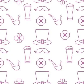 Seamless pattern. St. Patrick's Day. Irish vector Stockillustratie