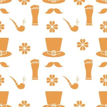 Seamless pattern. St. Patrick's Day. Irish vector Stock Illustration
