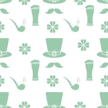 Seamless pattern. St. Patrick's Day. Irish vector Stock Illustration
