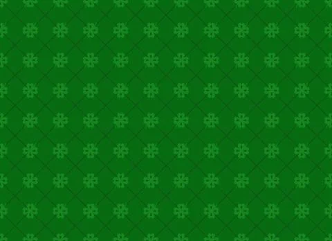 Seamless pattern for St. Patrick's day with geometric print. Green stylish ba Stock Illustration