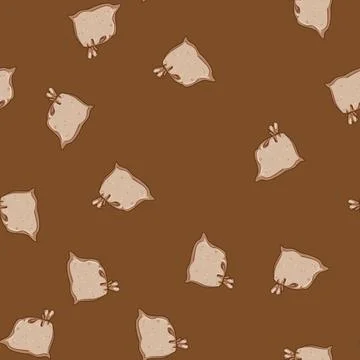 Seamless pattern stability sand bag cartoon vector Stock Illustration