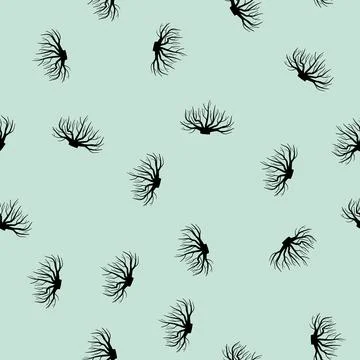 Seamless pattern stability tree root cartoon vector イラスト素材