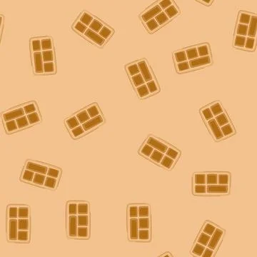 Seamless pattern stackable multi section meal tray cartoon vector Stock Illustration