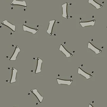 Seamless pattern stackable portable lap desk cartoon vector イラスト素材