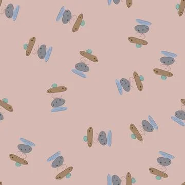 Seamless pattern stacked balancing stones demonstrating stability and harmony Stock Illustration