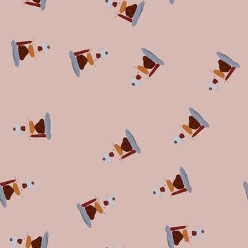 Seamless pattern stacked stones balancing on each other creating harmony Stock Illustration