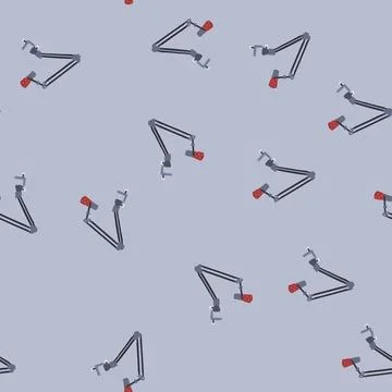 Seamless pattern stage microphone stand cartoon vector Illustrazione stock
