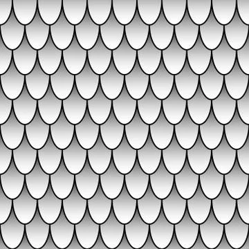 Seamless pattern stained glass window Asian style, vector seamless fish scales Stockillustratie