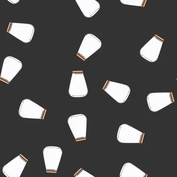 Seamless pattern stainless eco friendly jar cartoon vector Stock Illustration