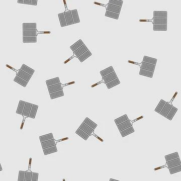 Seamless pattern stainless grill rack cartoon vector Stock Illustration
