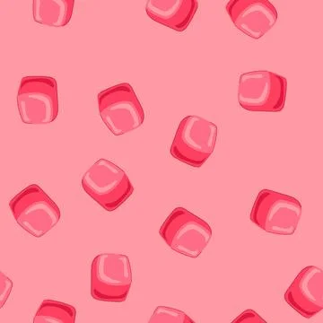 Seamless pattern stainless ice cubes reusable cartoon vector Illustrazione stock