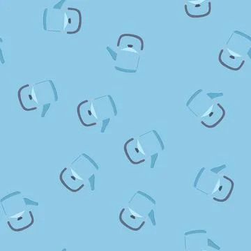 Seamless pattern stainless kettle cartoon vector Illustrazione stock