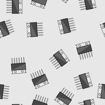 Seamless pattern stainless microchip cartoon vector Ilustración de archivo