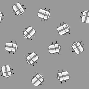 Seamless pattern stainless steamer pot cartoon vector 스톡 일러스트